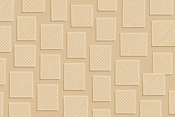 Fototapeta premium A geometric composition illustrates structure and order through carefully aligned rectangular shapes with diagonal lines symbolizing systematic planning and productivity in business