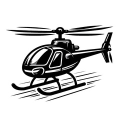 vector illustration of a helicopter, helicopter, black and white, image, vector, wallpaper