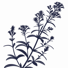 seamless pattern with water hyssops