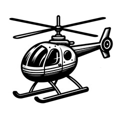 vector illustration of a helicopter, helicopter, black and white, image, vector, wallpaper