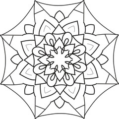 Basic Black and White Luxury Mandala Design Eps