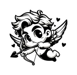 cute cupid - cartoon character - drawing (artwork 2)