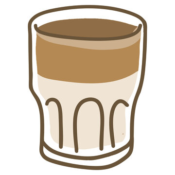 coffee cup icon, dirty coffee shot