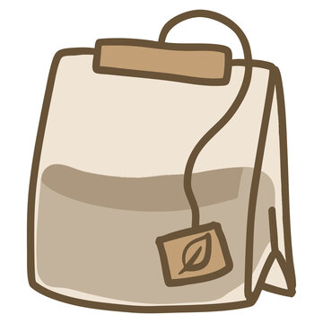 vector illustration of a bag tea