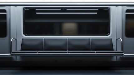 Obraz premium Modern empty train car interior
