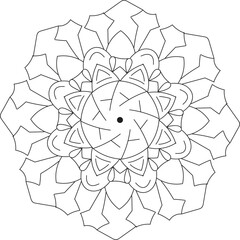 Basic Black and White Luxury Mandala Design Eps