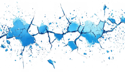 Abstract Blue and White Ink Splatter