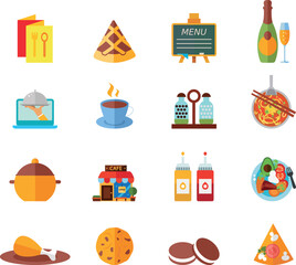 Cooking and meal icons pack for recipe blogs and food apps
