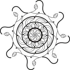 Black and White Luxury Mandala Design