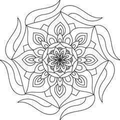 Black and White Luxury Mandala Design