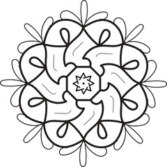 Black and White Luxury Mandala Design