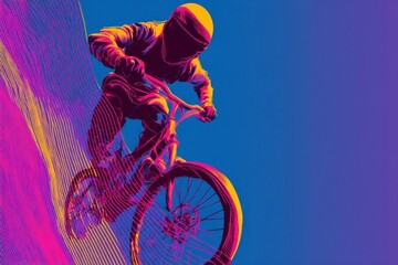 Vibrant Mountain Bike Action