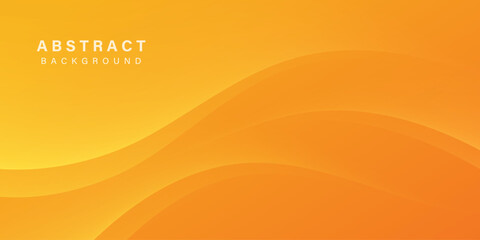 orange background with minimalist transparent yellow curved line shapes