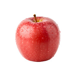 Vibrant Red Apple Juicy Crisp and Ripe isolated on transparent bacckground