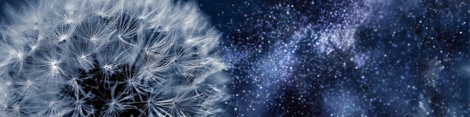 Fototapeta premium Dandelion in Cosmic Background