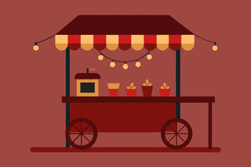 a tiny food cart downtown serving mulled wine 