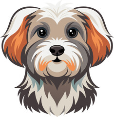 Havanese dog vector art icon 