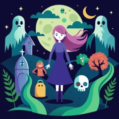  halloween night scene © MSTLIPI