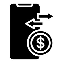 Online Transaction  Icon Element For Design