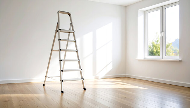 Leiter im leeren Raum 