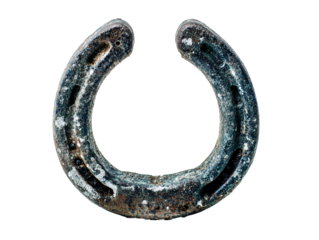 Rustic Weathered Horseshoe Isolated on transparent background