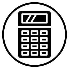 calculator glyph icon