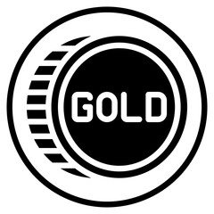 gold glyph icon