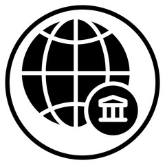 internet banking glyph icon