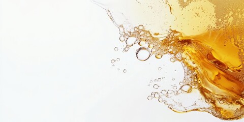 Golden Liquid Cascade: A mesmerizing shot of an amber liquid cascade, showcasing the dynamic flow and texture of the beverage in a visually captivating display.