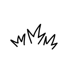 Exclamation Lines Doodle Accent . abstract logo design