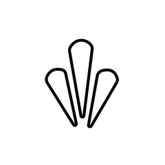 Minimalist Retro Fan Burst Line Art 