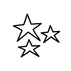 Hand Drawn Star Cluster Line Art . 3d doodle star