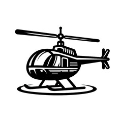 vector illustration of a helicopter, helicopter, black and white, image, vector, wallpaper