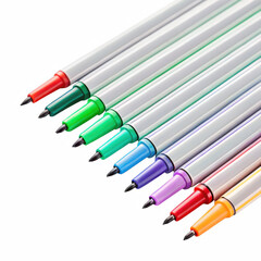Fototapeta premium Fineliners png precision ink pens png technical sketch pens png detail drawing pens png artist pen set png transparent background image