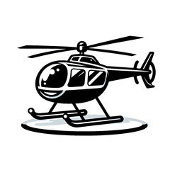vector illustration of a helicopter, helicopter, black and white, image, vector, wallpaper