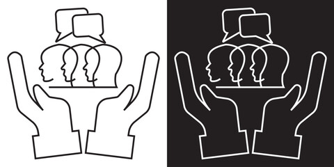 Training, coaching, conference, teamwork icon.  Vector illustration. EPS 10/AI