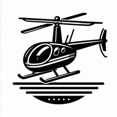 vector illustration of a helicopter, helicopter, black and white, image, vector, wallpaper
