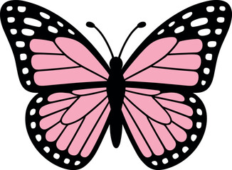 Butterfly Groovy Collection Cute EPS Vector 