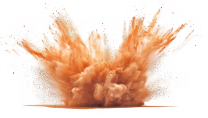 Orange and White Ink Explosion