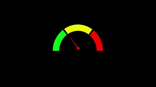 Color vector logo speedometer isolated on black background. level meter customer service. Abstract concept graphic element of tachometer, motion graphic business tachometer.
