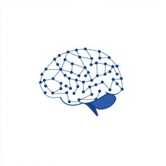 Brain Network: Depicting the intricacies of the human mind, an artistic illustration portrays a network of interconnected nodes, symbolizing cognitive processes and the power of thought.