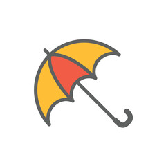 umbrella icon , template, flat, design, vector, illustrations, education, style, trendy, collections