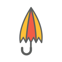 umbrella icon , template, flat, design, vector, illustrations, education, style, trendy, collections