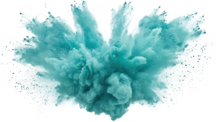 Abstract Turquoise Ink Explosion