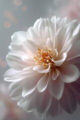 Fototapeta premium Delicate White Flower Petals with Soft Focus Background