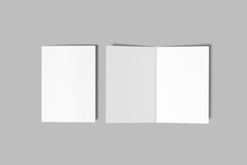 a5 bifold blank mockup template