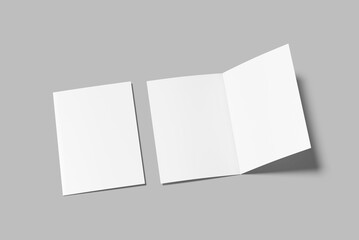 a5 bifold blank mockup template
