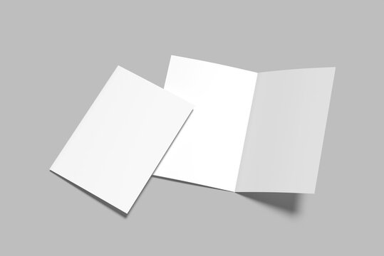a5 bifold blank mockup template