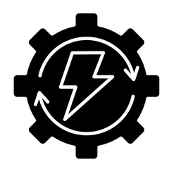 Energy Management  Icon Element For Design	