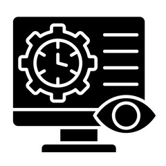 Real-Time Monitoring  Icon Element For Design	